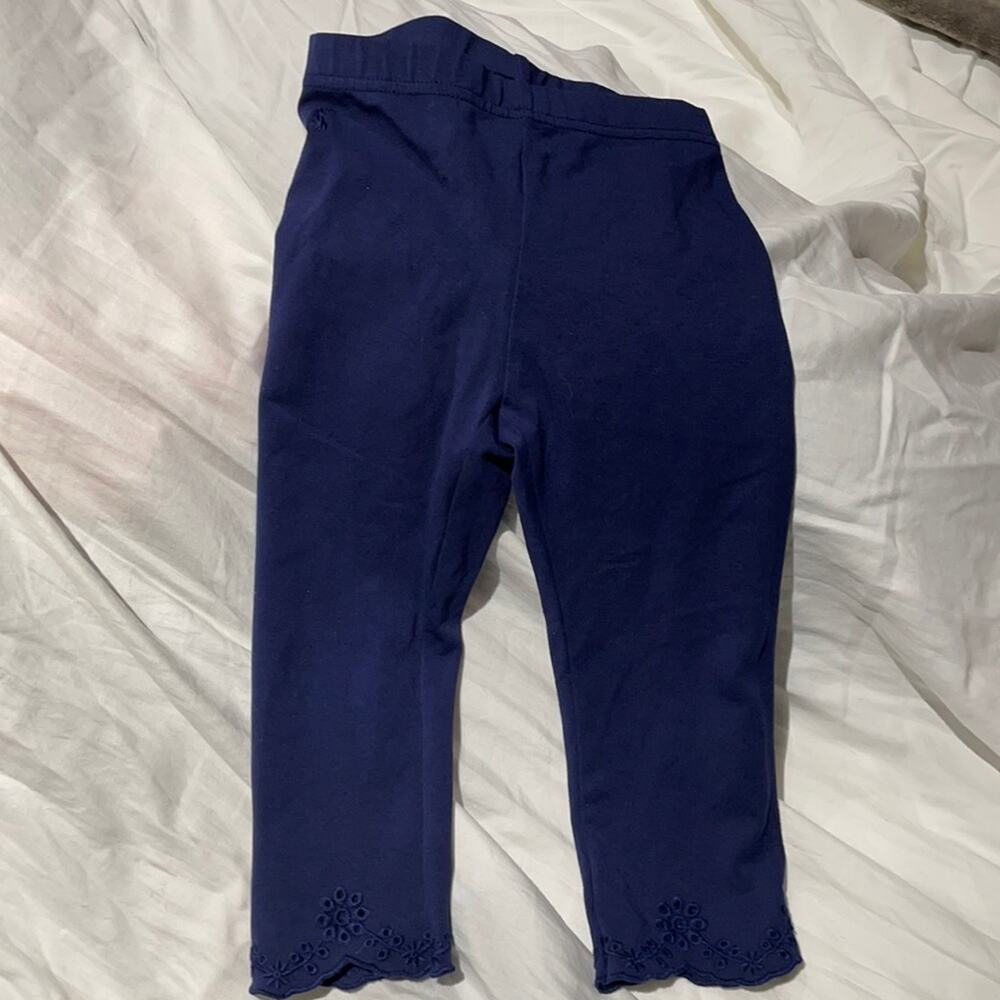 Ralph Lauren 5 blue capris Eyelet hemline worn once